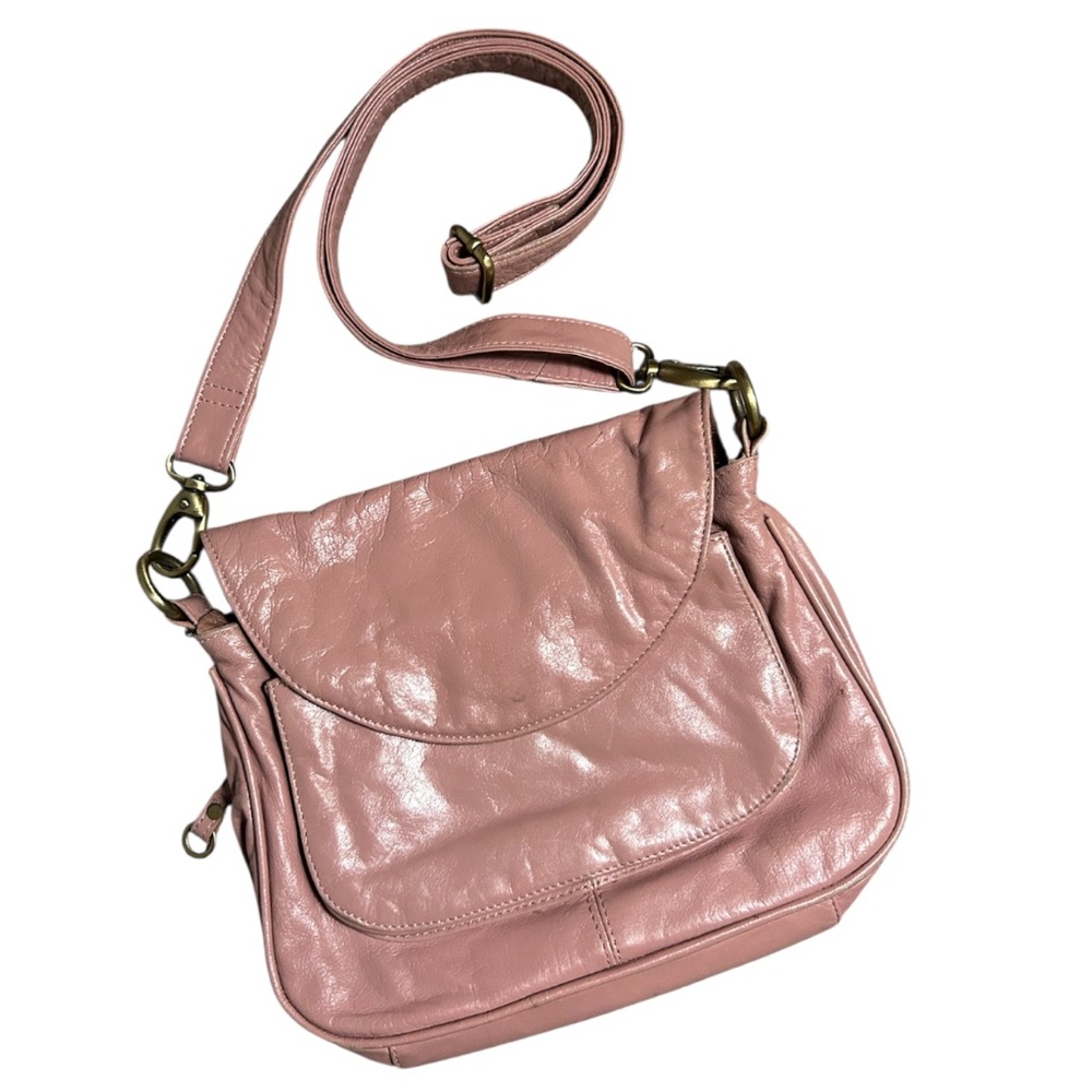 Latico Leather Crossbody Purse Floral Lining In Pink - Picture 2 of 6